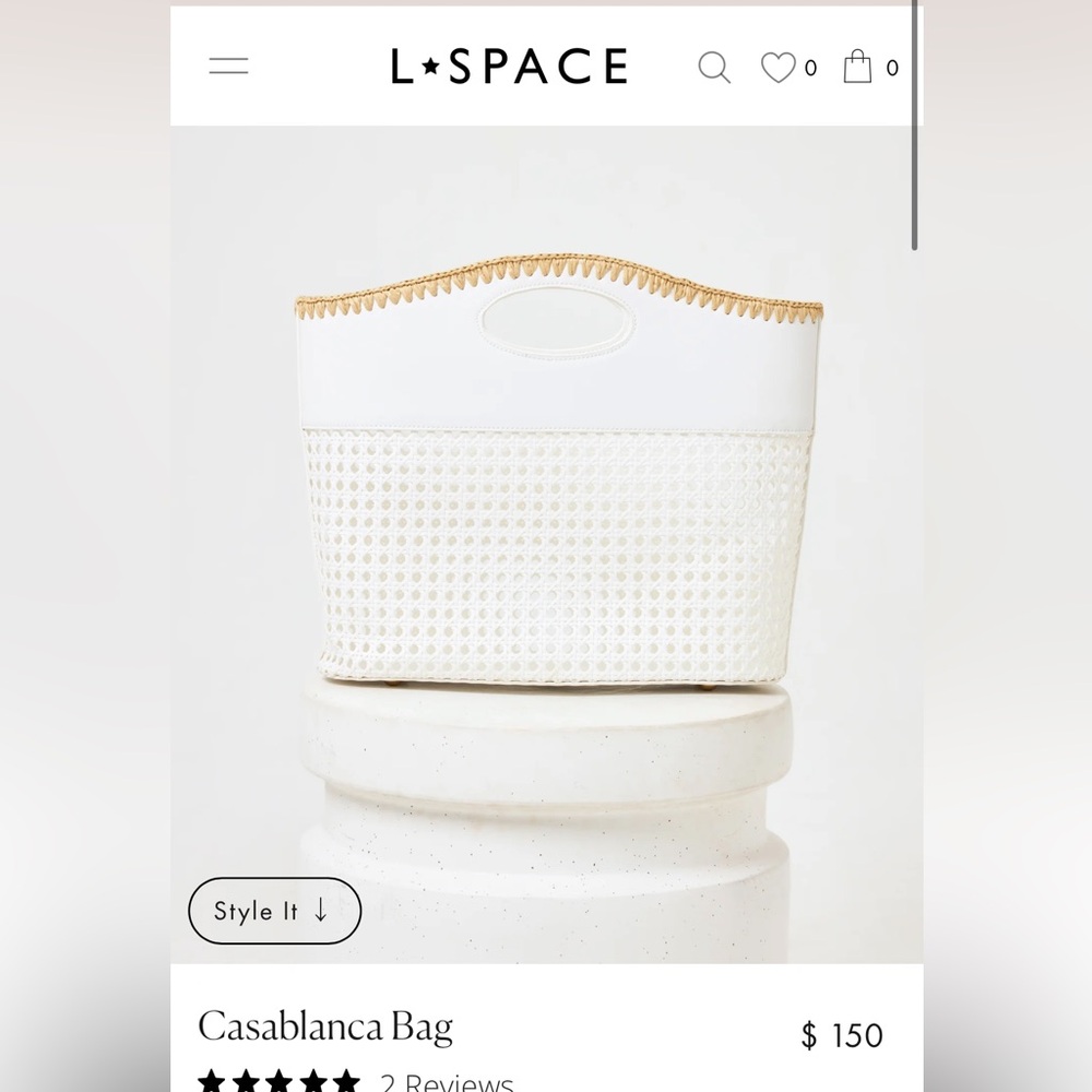 LSpace Casablanca white beach bag